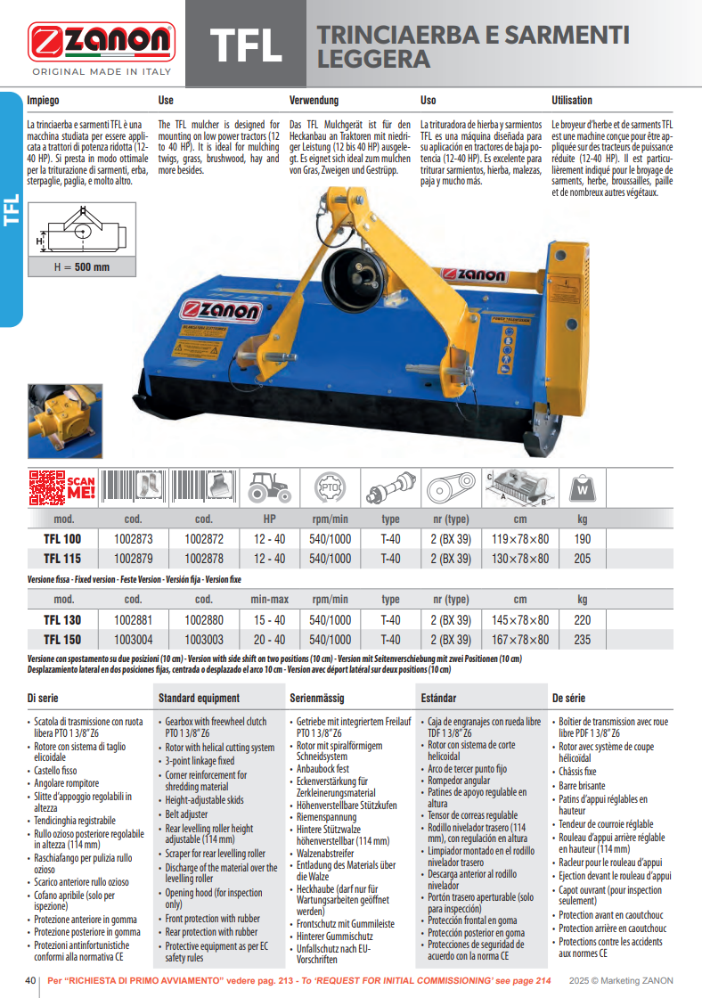 Broyeur ZANON léger - TFL