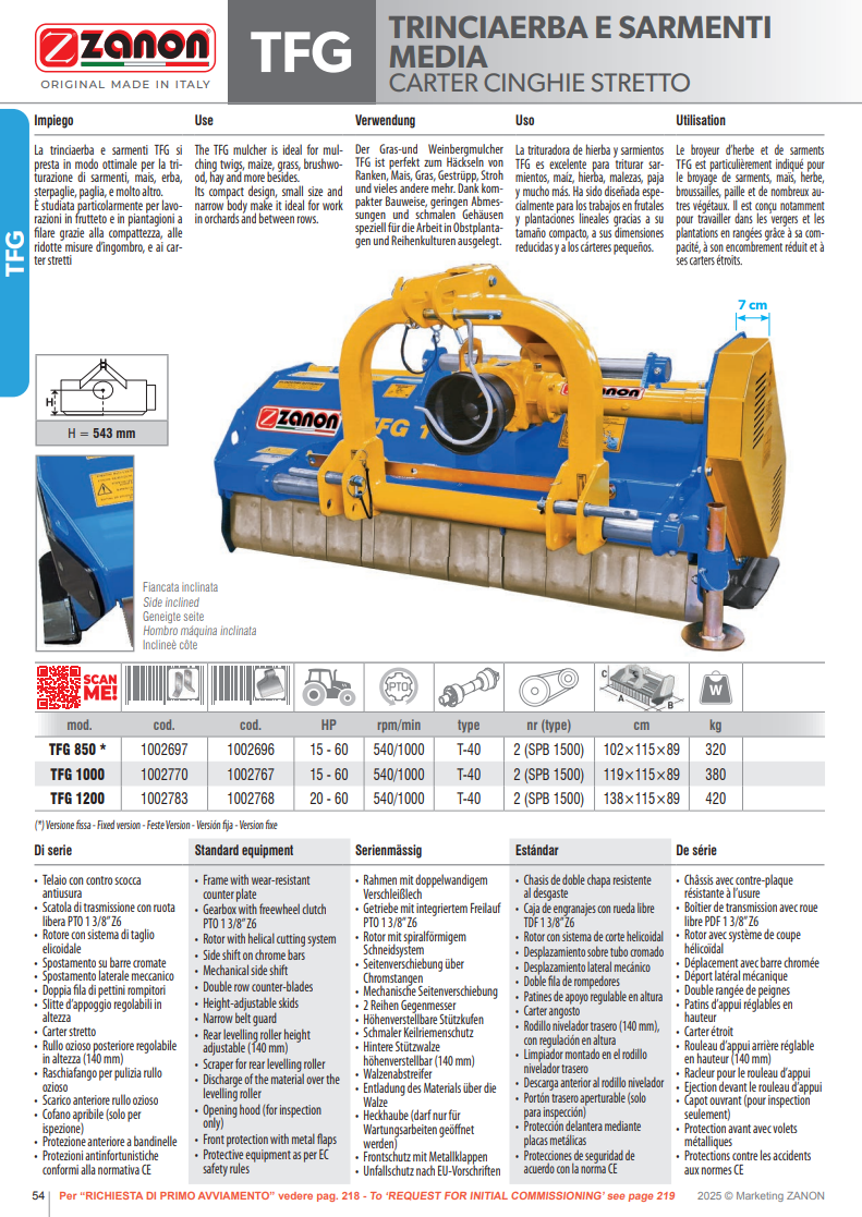 Broyeur de puissance moyenne au design compact - TFG - ZANON Vitiwald
