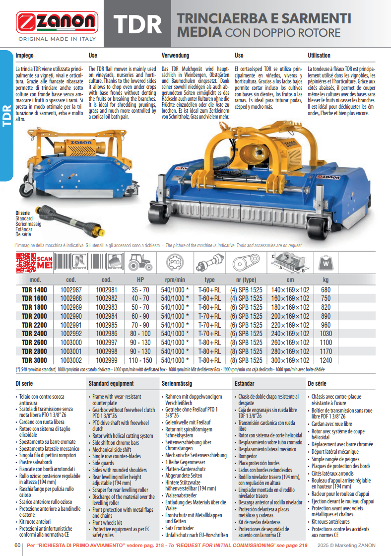 Broyeur de puissance moyenne avec double rotor - TDR - ZANON Vitiwald