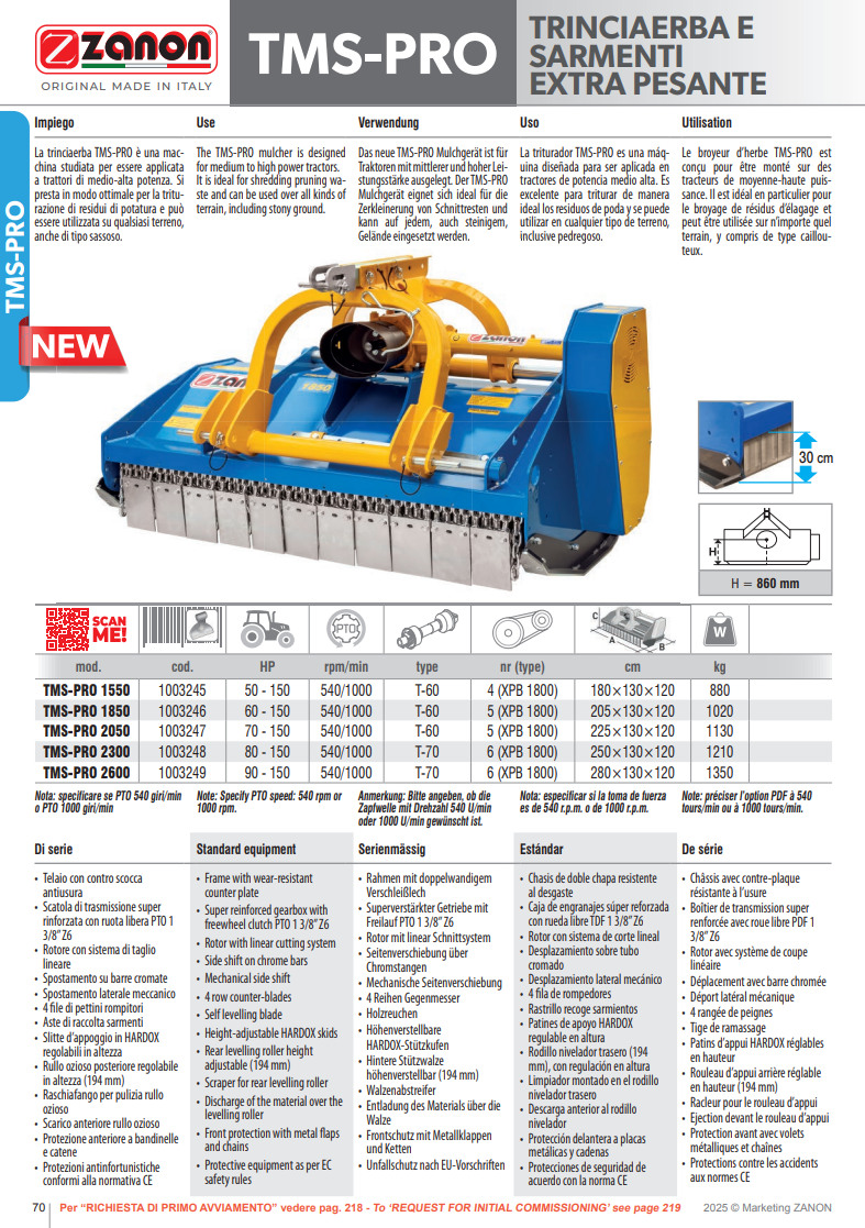 Broyeur ultra-résistant - TMS-PRO - ZANON Vitiwald