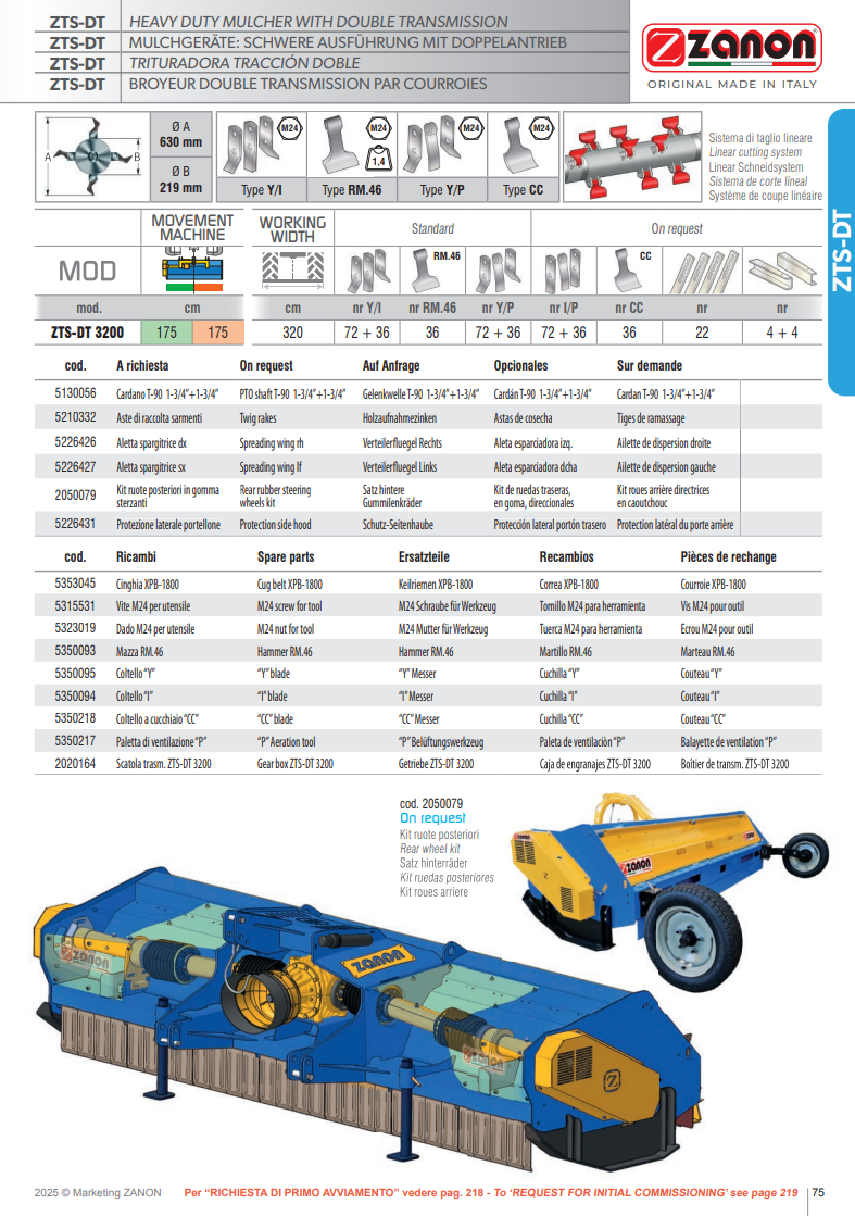 Broyeur robuste à double transmission - ZTS-DT - ZANON Vitiwald