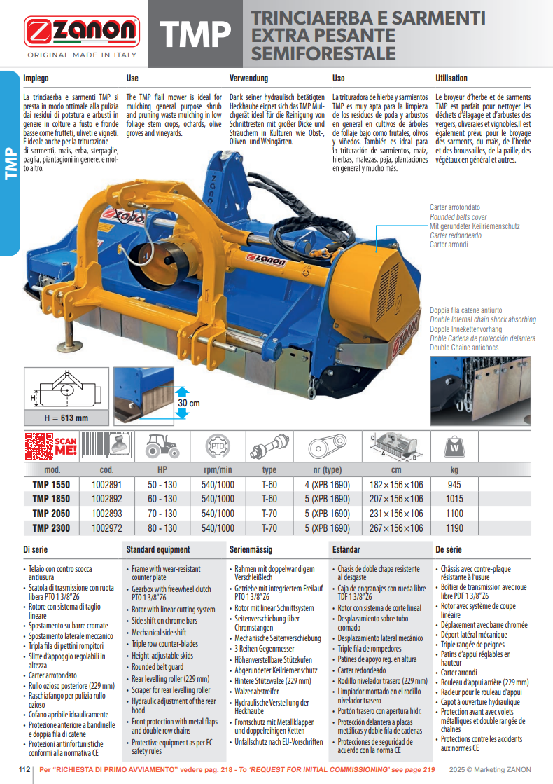 Broyeur semi-forestier ultra-robuste - TMP - ZANON Vitiwald