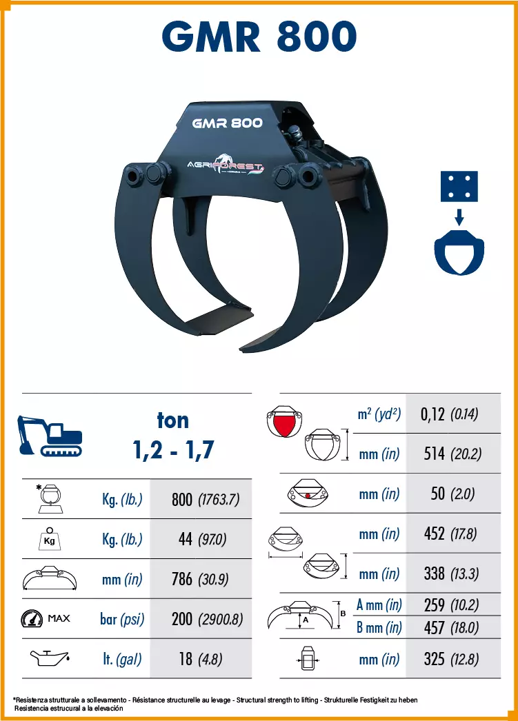 Grapins à Bois à Fourches Fermées Vitiwald