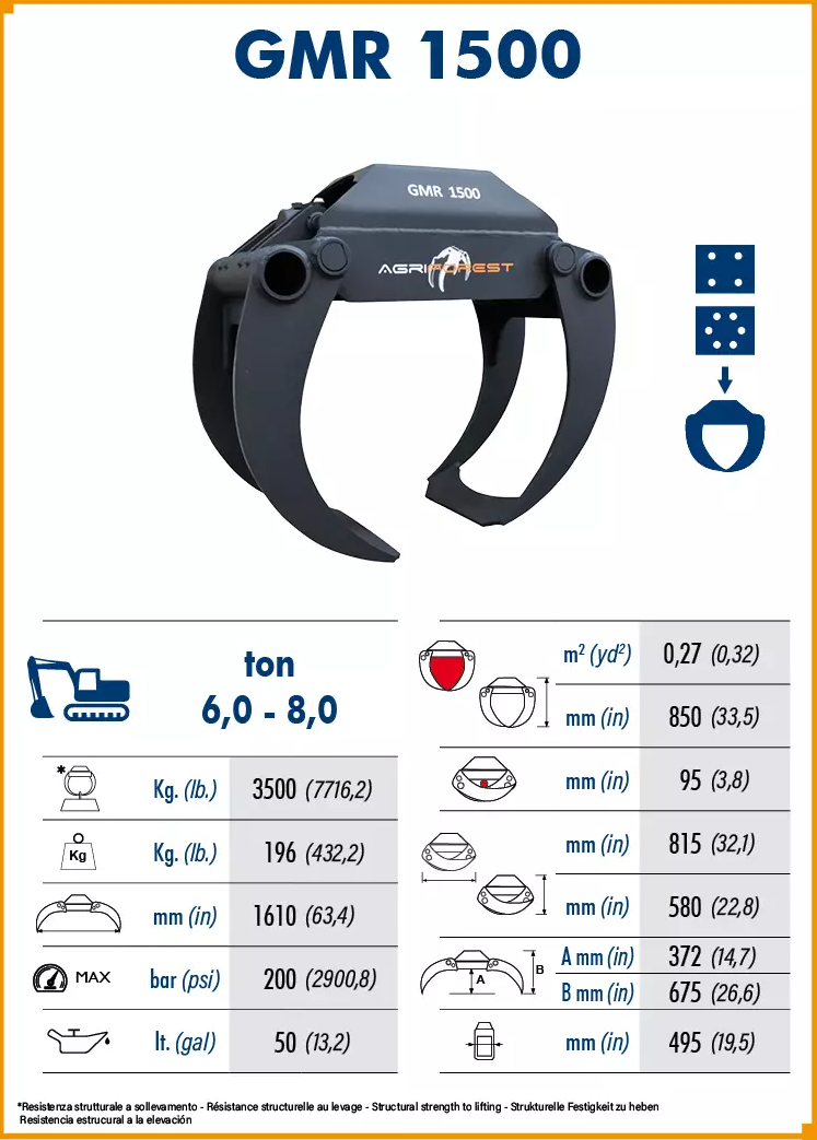 Grapins à Bois à Fourches Fermées Vitiwald