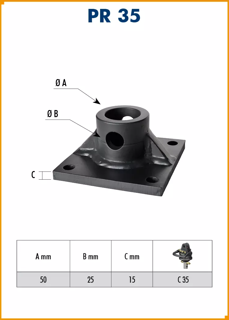 Platines de Fixation pour Rotateurs Vitiwald